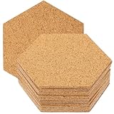 LALAFINA 80Pcs Selbstklebende Kork Pad Hexagon Cork Rücken Selbstklebstoff Korkbrett Push Pins Kork Matte Selbstkleber Kork Quadrate Lenkerbecher Speisen Speisen Brett Cork Hexagon Pin
