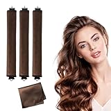 4-Stück Lockenwickler über Nacht,Heatless Curls,Blowout Hair Overnight,Curls Rods Ohne Flexi Groß Hitzefreier,Papilotten Grosse Locken,Seidenhaar-Lockenwickler Rutschfeste Schlaf Heatless Blowout Set
