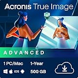 Acronis Cyber Protect Home Office 2023 | Advanced | 500 GB Cloud-Speicher | 1 PC/Mac | 1 Jahr | Windows/Mac/Android/iOS | Internet Security inkl. Backup | Aktivierungscode per Email
