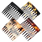 4 Stück Einsteckkamm Steckkamm Haarkamm Zum Stecken Französische Seitenkämme Steckkamm Haare Haarkämme Zum Hochstecken Haarkämme Mit Zähnen French Hair Comb French Side Combs Für Frauen Braut
