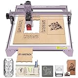 ATOMSTACK A-5 Pro Laser Graviermaschine 40W, Augenschutz Fixfokus Laserschneider, CNC Lasergravierer Laser Cutter Graveur für Holz Metall DIY handgefertigt, große Gravurfläche 410x400mm