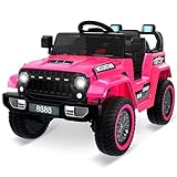 12V Elektroauto Für Kinder, Kinderauto Mit 2,4G Fernbedienung, Bluetooth, Musik, Hupe Und Scheinwerfer, Geschenk Zu Weihnachten/Geburtstag, Kinderfahrzeug Elektrisch Für Kinder Von 3-8 Jahren