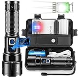 Fsiviim Taschenlampe Led Aufladbar, 500000 Lumen Led Taschenlampe Extrem Hell, Taktische Taschenlampe, Starke Taschenlampe Usb C, Outdoor Taschenlampe, Zoom Einstellbar, Geeignet Für Camping