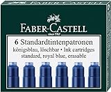 Faber-Castell Tintenpatronen Standard, 6 Stück in Faltschachtel (5 Packungen, königsblau)