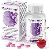 JoviTea® Folsäure 800 µg - 60 Tabletten Babytraum - bei Kinderwunsch, Schwangerschaft & Stillzeit - Hilfsmittel mit Kirschgeschmack - umfassend versorgt - 2 Monate Vorrat