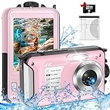 Unterwasserkamera Yixinxin 4K Digitalkamera wasserdichte 56MP Autofokus wasserdichte Kamera Fotokamera mit 32GB Karte