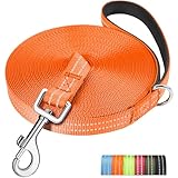 X XBEN Robuste & Leichte Schleppleine für Hunde, 3M 5M 10M 15M 20M 25M 30M 50M Schleppleine mit Handschlaufe, Lange Hundeleine mit Metallhaken, Reflektierend Laufleine für Kleine Mittlere Große Hunde