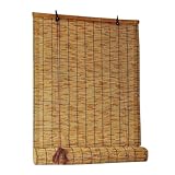 XDAPILMER Außenrollos, Bambus-Außenrollos, Terrassen-Sichtschutz, Bambus-Sichtschutz, Sonnenschutz/Wärmedämmung, Retro-Dekovorhänge(60 x 225 cm (24 x 89 in))