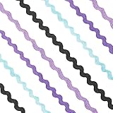GORGECRAFT 50 m 4 Farben Gewelltes Biegeband Rick Rack Fransenbesatz RIC Rac Gurtband Rand Spitzenfransen Zum Nähen von Blumenherstellung Kleiderzubehör Hochzeit Party DIY Basteln Dekoration