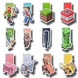 Thingehoy 12 Stück Lesezeichen Magnetisch Mitgebsel, Magnetische Lesezeichen Bunt, Magnetlesezeichen Schule, Bookmarks for Reading