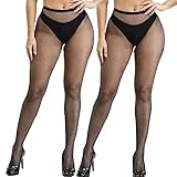 Fohevers Damen-Netzstrümpfe, hohe Taille, Netzstrumpfhose, Netzstrumpfhose für Halloween, Cosplay, Tanzen, S Netz, 2 Stück