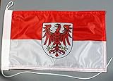 Bootsflagge Brandenburg 20 x 30 cm in Profiqualität Flagge Motorradflagge