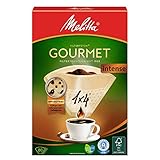 Melitta 1x4 Gourmet Filtertüten, Intense, Aromamax Struktur, Naturbraun, (1 x 80 Stück)