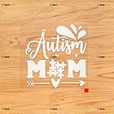 Autism Mom Puzzleteil Herz Liebe Pfeil Awareness Aufkleber Vinyl – Weiß 15,2 cm