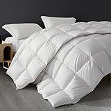 SAPHREAS Bettdecke 135x200 cm Ganzjahres, 100% Baumwolle Decke mit Federn & Daunen Füllung, Oeko-Tex, RDS Zertifiziert für Tierwohl weiße Daunendecke Federbettdecke