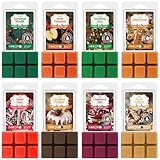 SNOWSEN Weihnachten Duftwachs für Duftlampe, Natürliches Wax Melts Sojawachs Schmilzt, Wachswürfel, Duftwachswürfel für Raumdüfte, Wachstörtchenfür für Duftlampe für Wachs, Duftgeschenkset für Damen