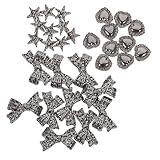 Ipetboom 2 Sätze Nagelzubehör Nagel-kit Herstellung Für Finger Uv Maniküre Nageldekor Fälschung Nägel Vintage-deko Dekoration Eincremehilfe Nagelschmuck Legierung Silber 30 Stück * 2