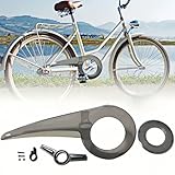 Kettenschutz Mountainbike, Fahrradkettenschutz, Rad Ketten Schutz Kettenkaste, Fahrrad Kettenschutz Kettenschaltung Kettenschutz Fahrrad für 32-38T Fahrradzubehör (Transparent Schwarz Komplettes Set)