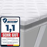 BedStory Gel Topper 180x200cm H3/H4 aus 7,5 cm Höhe Kaltschaumkern, atmungsaktive 3D-Netz Bezug, Bequeme Matratzentopper für Boxspringbett und unbequemem Betten Schlafsofa