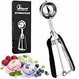 Bugucat Eisportionierer Edelstahl 304, Cookie Scoop 5cm, Ice Cream Scoop Eiscremelöffel mit Auslöser, Eislöffel Keksportionierer Speiseeislöffel für Obst Eiscreme Plätzchen Teig EIS