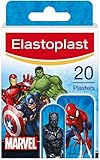 Elastoplast Marvel Pflaster, 20 Stück in verschiedenen Größen, farbige Erste-Hilfe-Pflaster für Kinder, Kinderpflaster mit Marvel-Superhelden-Motiven
