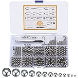 560 Stk Kugellager Kugeln, Edelstahlkugeln, Edelstahl Metallkugeln, für Fahrrad Rad Mountainbike Sackkarre Ersatzteile - 2/2.5/3/3.5/4/4.5/5/5.5/6/7/8/9/10 mm.