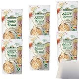 Spreewaldhof Spreewälder Sauerkraut Fix und fertig mit Karottenstreifen 6er Pack (6x400g Packung) + usy Block