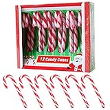 Becky´s 12 Zuckerstangen - Candy Canes - Erdbeergeschmack, rot weiß - 12 Stück, je 12 g