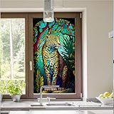 Fensterfolie Tropisches Tiergold Milchglasfolie Bad Sichtschutzfolie Fenster Milchglasfolie Fensterfolie Blickdicht Von Aussen Milchglasfolie Selbstklebend Fenster Innen Fensterfolien 45x90cm/2 Pcs