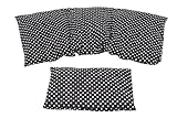 Kirschkernkissen STERNE, PUNKTE, UNI u.s.w. 2 er Set Langes 36 x 18 cm 3 Kammer + kleines Wärmekissen XXL Schulterkissen Nackenkissen Körnerkissen Mikrowelle (Schwarz, kleine Punkte)