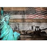 Runa Art Fototapete New York USA 352 x 250 cm Vlies Tapeten XXL Moderne Wandtapete Wohnzimmer Schlafzimmer Bunt 9252011c