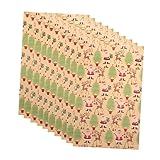 Ipetboom 10 Teiliges Weihnachtsgeschenk Verpackungspapier Weihnachtsdekor Set Mit Strasssteinen Festival Geschenkboxen DIY Geschenkpapier Recycelbares Geschenkpapier Goldene Tüten
