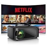 Beamer 4K Passend für Netflix Dolby Audio 30000L Smart Mini Beamer Heimkino Remote Fokus 4P Trapezkorrektur ONOAYO WiFi6 Bluetooth Full HD 1080P Unterstützt 4K Outdoor Handy Projektor