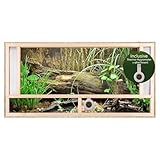 REPITERRA Terrarium aus Holz 120x60x60 cm mit Frontbelüftung aus OSB Platten mit Floatglas