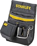 Stanley Gürteltasche / Werkzeuggürtel (33.2x23.5x7.5cm, 600 Denier Nylon, mit 2 Nageltaschen, 1 Hammerhalter und 1 Bandmaßtasche, leicht zugängliche Fächer) 1-96-181