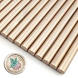 7 mm Wachs Siegel Stöcke, Zifospy 26 Stück Mini Klebepistole Wachs-Siegel-Sticks, für Brief Grußkarten Wein Abdichtung Handwerk machen Hochzeit und Party Einladungen(Champagne Gold)