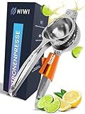 NIWI® Premium Zitronenpresse - 100% Rostfrei & Spülmaschinenfest - Maximale Saftausbeute & Genuss durch verlängerten Presskegel - Perfekte Zitruspresse für alle Zitrusfrüchte [7cm Durchmesser]