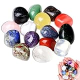 ZORVYN 100g Mix Trommelsteine Glückssteine Kristalle Steine Wassersteine Heilsteine Dekosteine für Kinder im bunten Stoffbeutel für Vasen Brunnen Aquarium (2–3 cm) (Bunter)