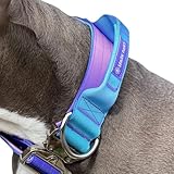 Spark Paws Tactical Dog Collar - Heavy Duty, Premium Quality, Thick and Durable for Large and Medium Dogs - 90s Retro - S
