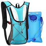 Aceshop Fahrradrucksack mit Trinkblase 2L, Fahrrad-Trinkrucksack Trinkrucksack Laufen für Damen Herren Isolierter Trinkrucksack Wasserdicht Sportrucksack für Laufen, Wandern, Radfahren, Klettern, Ski