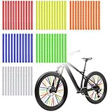 Speichenreflektoren Fahrrad, 72 Reflektoren Fahrrad, 360° Rundum Sichtbarkeit, Einfache Montage, 75mm Länge, Langlebig & Wasserfest, Wiederverwendbar, Fahrradzubehör für Kinder und Erwachsene
