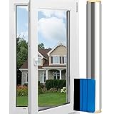 UV-Schutz Sonnenschutzfolie Fenster innen oder außen, Spiegelfolie Selbstklebend Blickdicht von außen, Reflektierende Fensterfolie Selbsthaftend, Silber UV-Schutz Fensterfolie 45 x 200 cm