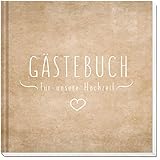 Sophies Kartenwelt Gästebuch Hochzeit - Hochwertiges Hardcover / 144 weiße Seiten / 21 x 21 cm/Hochzeitsgästebuch/Hochzeitsalbum/Hochzeitsbuch/Hochzeitsgeschenk