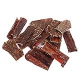 Hey Pets Rinderschlund (flach) für große und kleine Hunde als natürlicher Snack, 500g getreidefreie Leckerlis, 100% Rind in Top-Qualität, natürliche Zahnpflege