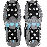 Steigeisen Schuhspikes mit 12 Noppen,Das einzig Innovative Design bei Amazon,Ice Klampen,Eisspikes für Den Stiefel,Schuhkralle. (X-Large)