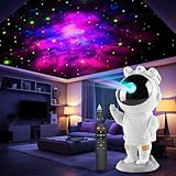MOLEKSDAL LED Astronaut Sternenhimmel Projektor, Planetarium Galaxy Projektor, Nachtlicht Sternenhimmel mit Timer, Fernbedienung, Schlafzimmer Deckenprojektion Lampe,Geschenk für Kinder und Erwachsene