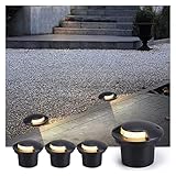 4 Stück LED-Untergrundleuchten, wasserdicht, IP67, AC85-265 V, Garten-/Landschaftsbeleuchtung, blaues Licht, 3 W, für Terrasse, Ecke, Rasen, Einzelübertragung