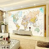 Wohnzimmer Hintergrund Wandmalerei, Weltkarte, Landschaft Kreativität, Wohnzimmer Sofa Tv, Tapete, Wandaufkleber-250Cm×170Cm