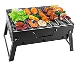 SunJas BBQ Holzkohlegrill Reisegrill Minigrill Tischgrill Picknick Campinggrill