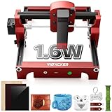 Laser Graviermaschine, Woxcker S1 1.6w Mini Tragbare Lasergravurmaschine für DIY, Holz, Papier, Blatt, Acryl, Leder usw. 130mm*130mm für Anfänger